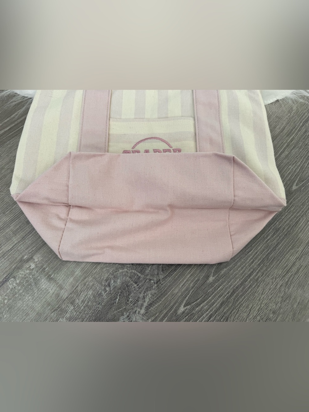 💞Limited Edition Trader Joe’s Mini Tote Bag - Light Pink Striped Summer 2026 - Picture 4 of 5